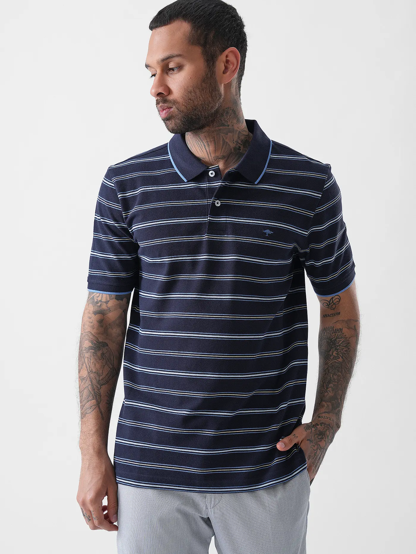 FYNCH HATTON | Poloshirt Casual Fit | dunkelblau